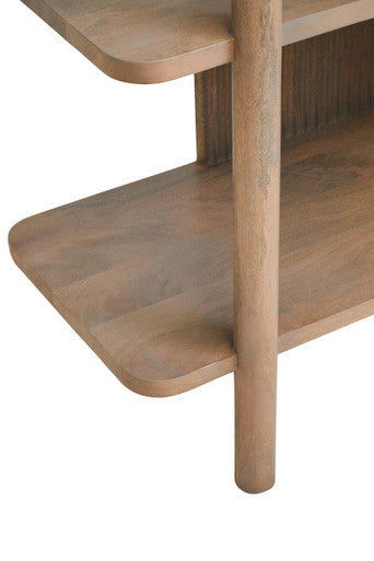Torello Five Tier Grey Mango Wood Shelf Unit - Miola