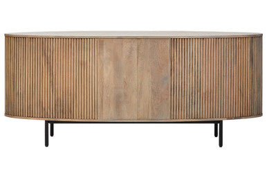 Torello Two Door Three Drawer Grey Mango Wood Sideboard