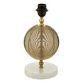 Melora Round Marble Gold Finish Table Lamp Base - Miola