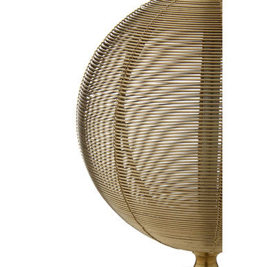 Melora Round Marble Gold Finish Table Lamp Base - Miola