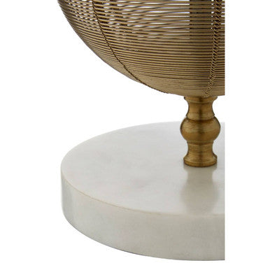 Melora Round Marble Gold Finish Table Lamp Base - Miola