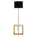 Sika White Marble and Gold Floor Lamp - Miola