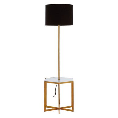 Sika White Marble and Gold Floor Lamp - Miola