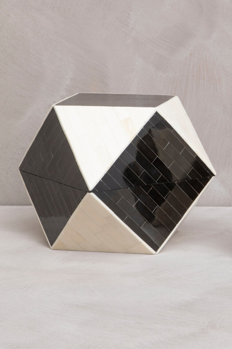 Donato Black and White Large Trinket Box