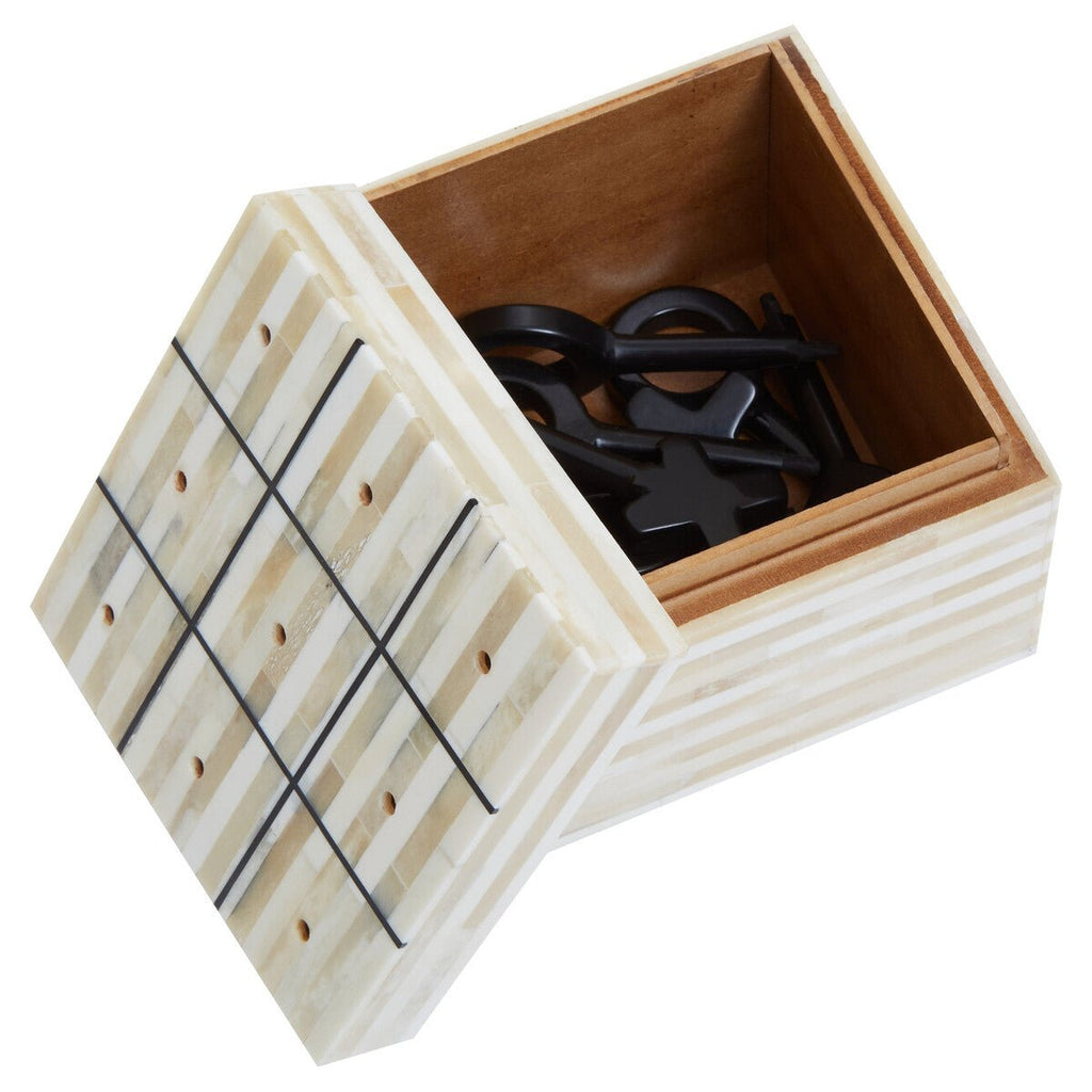 Churchill Games Cream and Black Bone Noughts & Crosses - Miola