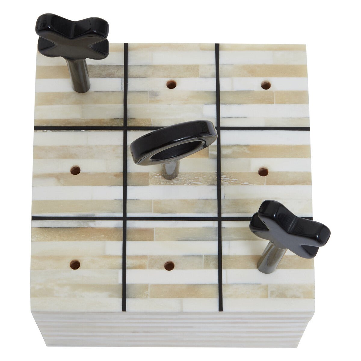 Churchill Games Cream and Black Bone Noughts & Crosses - Miola