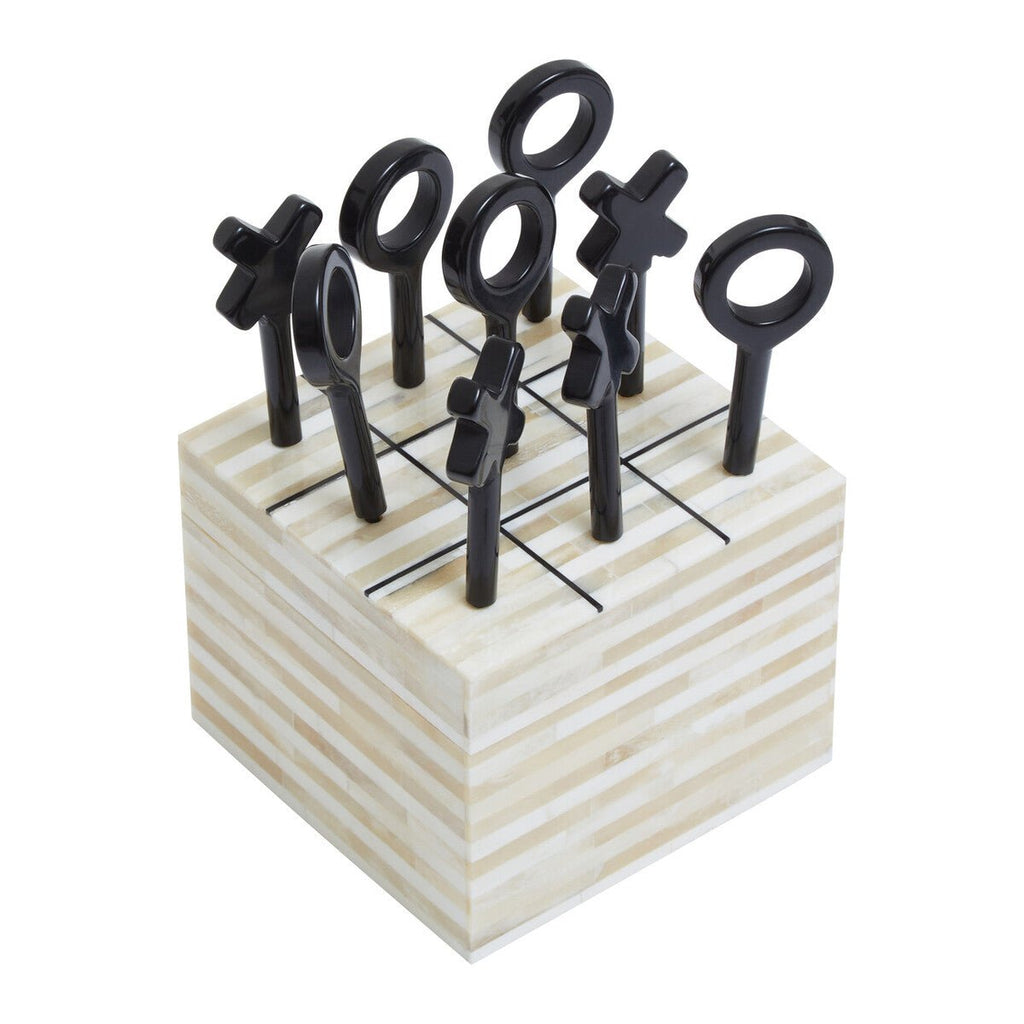 Churchill Games Cream and Black Bone Noughts & Crosses - Miola