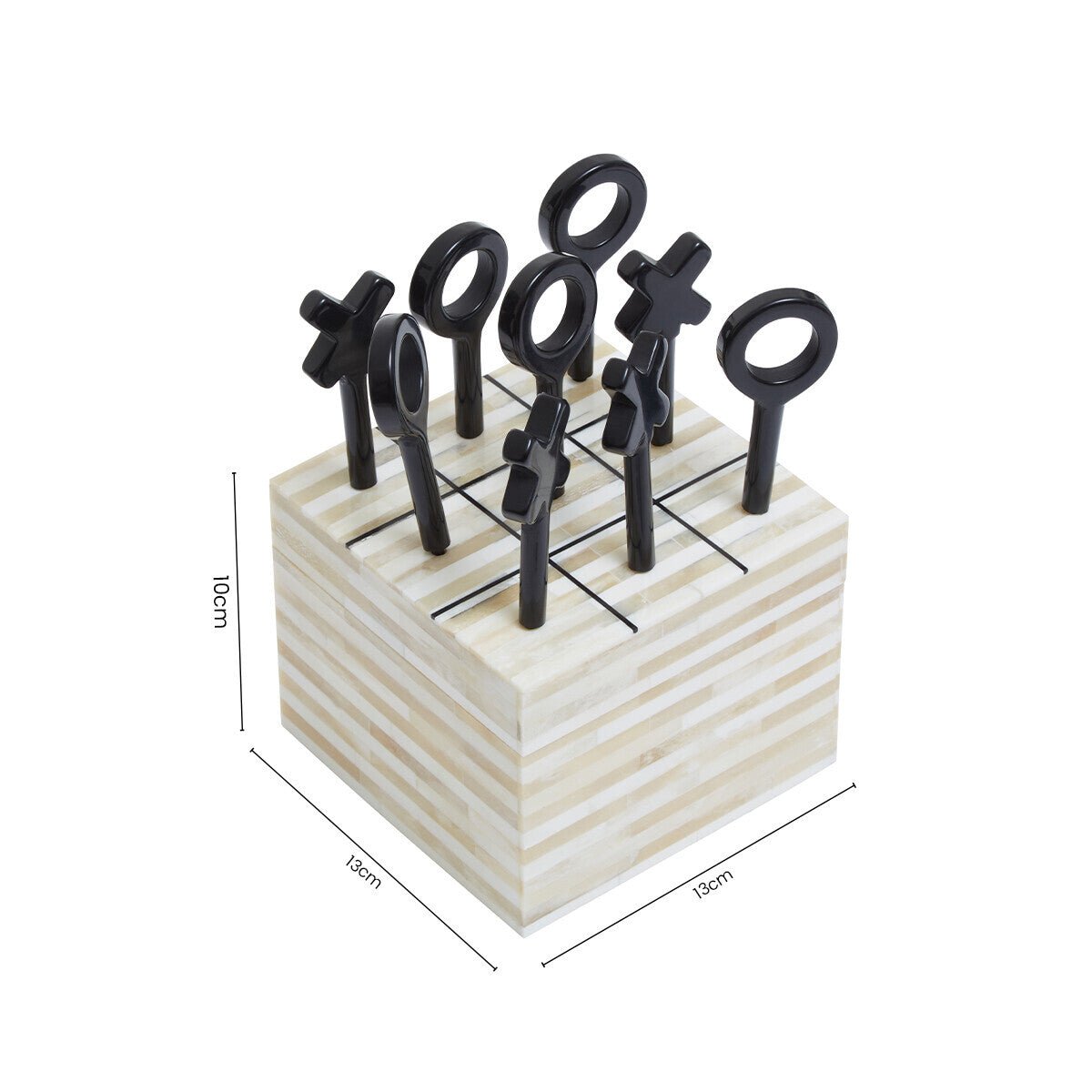 Churchill Games Cream and Black Bone Noughts & Crosses - Miola