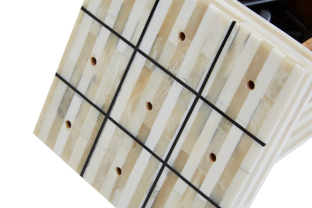 Churchill Games Cream and Black Bone Noughts & Crosses - Miola