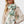 Load image into Gallery viewer, Green Leaf Print Tassel Scarf In White
