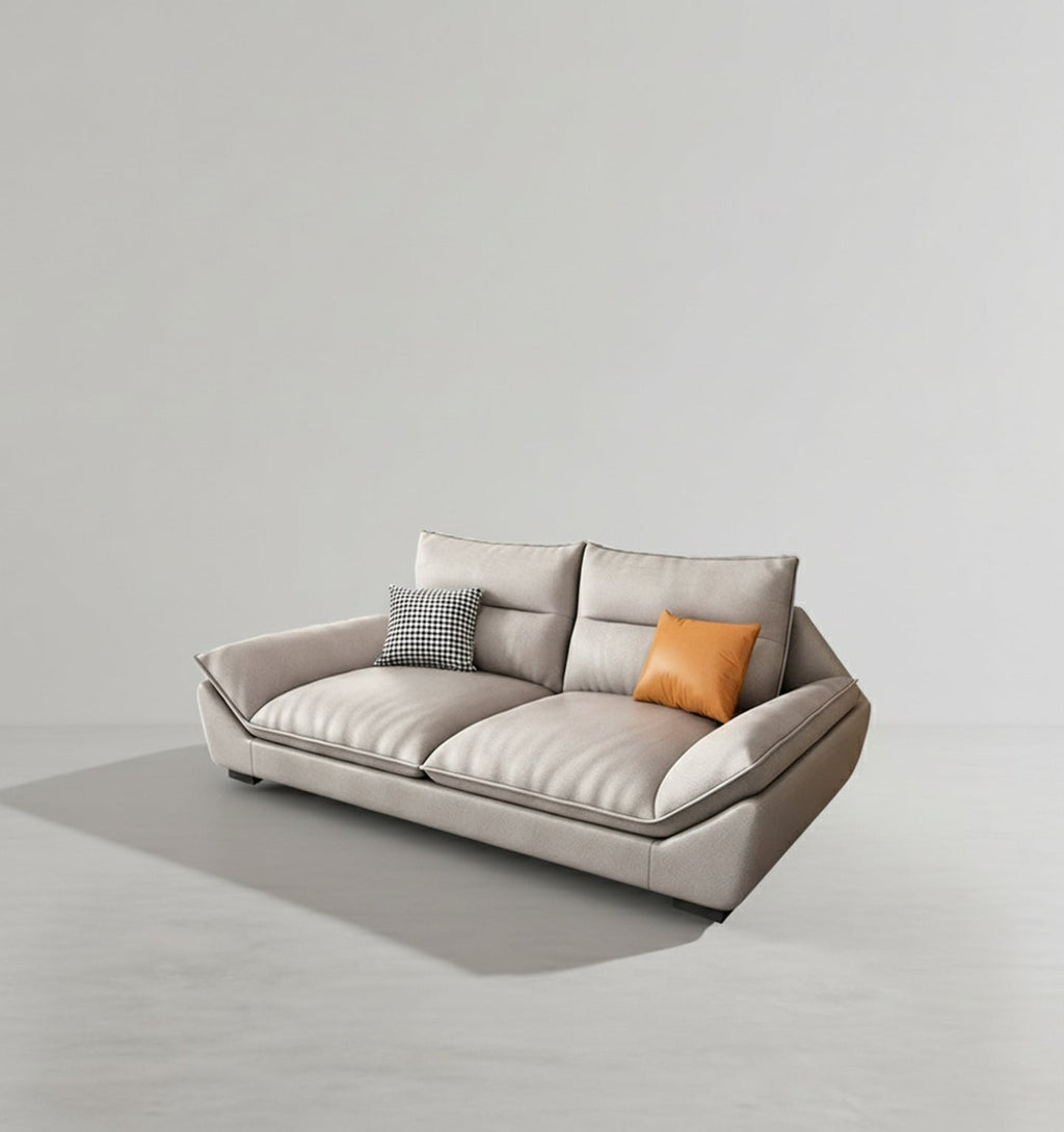 Quinn Five Seater Sofa, Leathaire - Miola