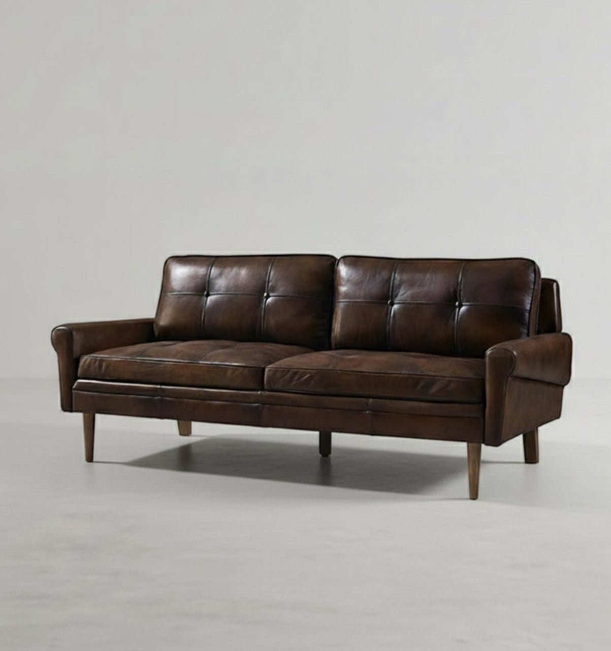 Hemenway Two Seater Sofa, Full Grain Leather - Miola