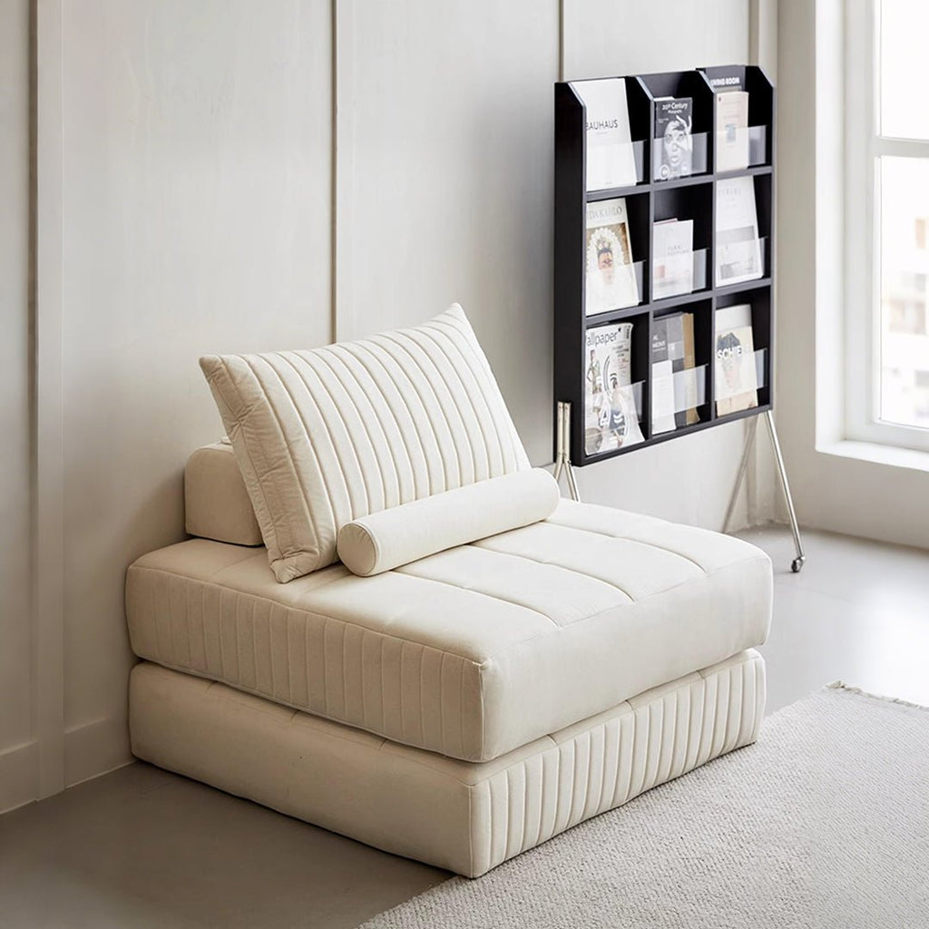 Thorne Lazy Sofa Bed, Single Sofa Bed, Leathaire - Miola