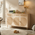 Ballard Rattan Sideboard, Black Or Oak - Miola