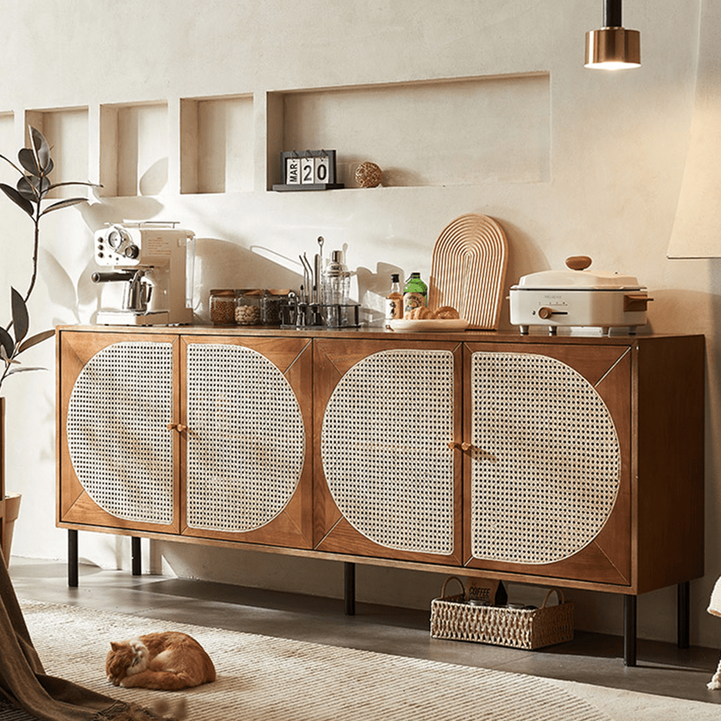 Booker Rattan Sideboard, Solid Wood - Miola