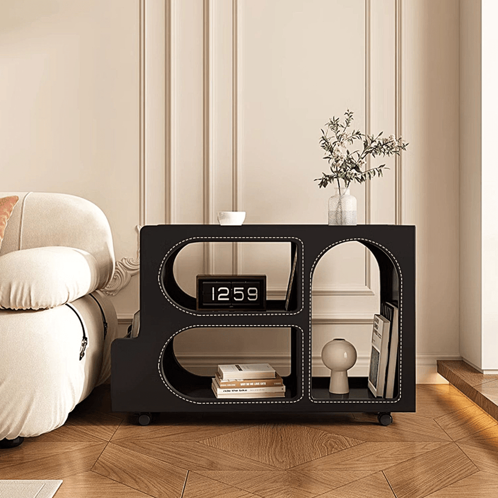 Thaddeus Trolley Style Side Table, Wood - Miola