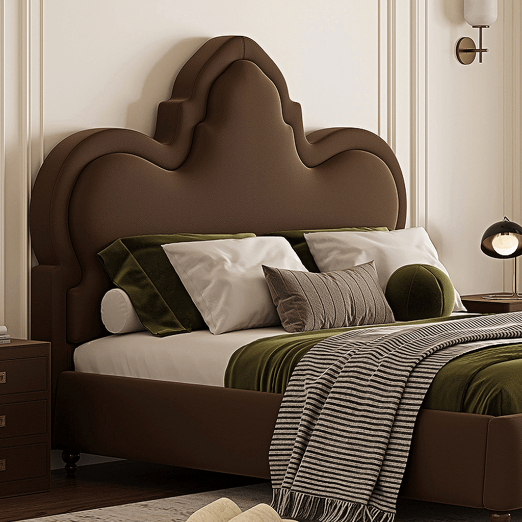 Thalia Wingback King Size Bed, Double Bed - Miola