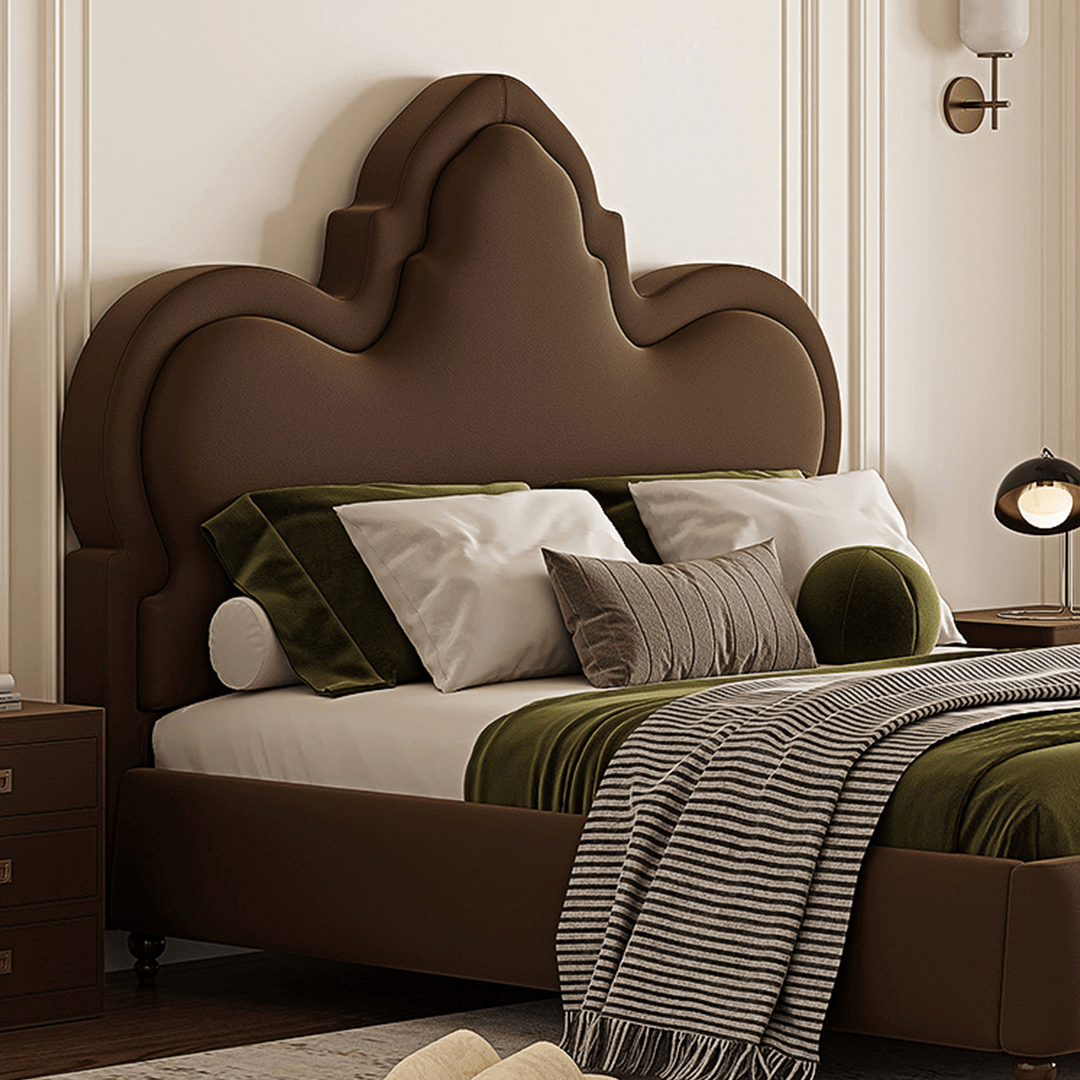 Thalia Wingback King Size Bed, Double Bed - Miola