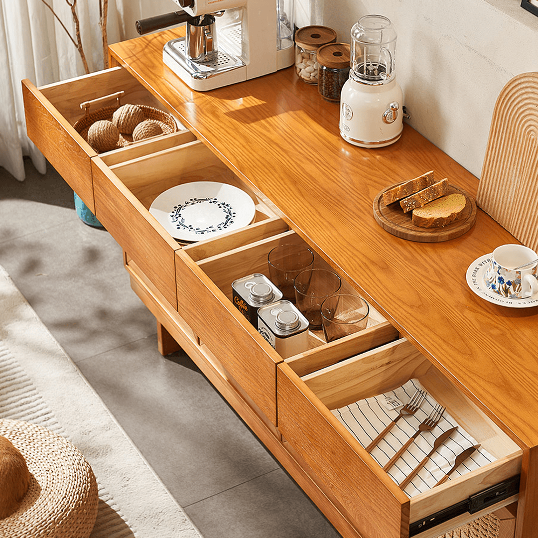 Hadza Narrow Sideboard, Solid Wood - Miola