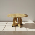 "The Somerset" Round Oak Pedestal Dining Table