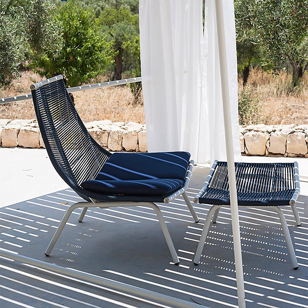 Iqbal Outdoor Lounge Chair With Footstool - Miola