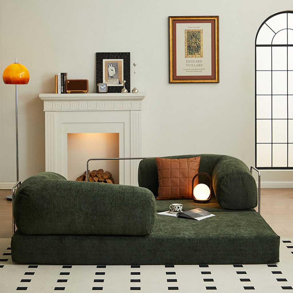 Yamada Foldable Lazy Sofa Bed, Corduroy - Miola