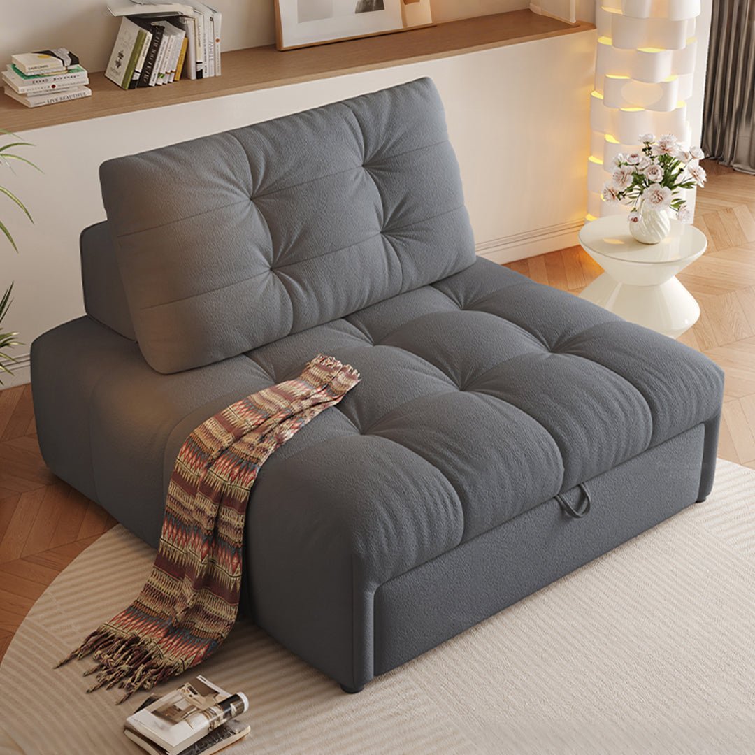Alhassan Sleeper Armchair, Single Seater Bed, Leathaire - Miola