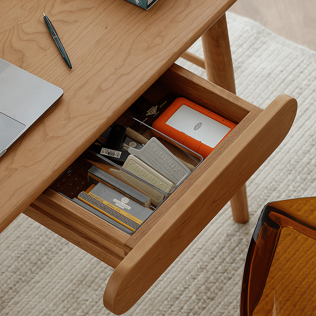 Y72 Oak Office Desk, Three Woods Available - Miola