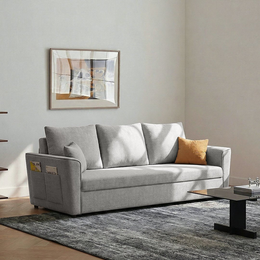 Gertrude Sofa Bed Single Seater, Two Seater, Linen - Miola