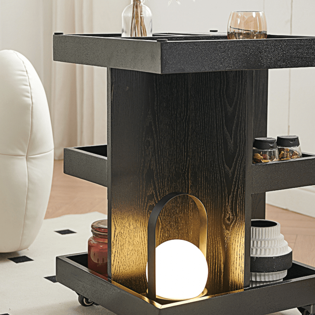 Cassandra Narrow Side Table, Black - Miola