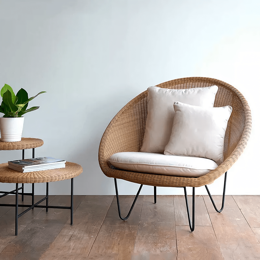 Munkhbat Rattan Garden Chair, Outdoor Lounge Chair - Miola