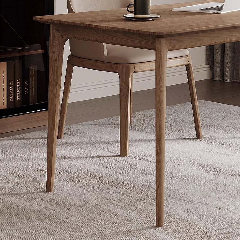 Mei Office Desk, Solid Wood, Ash Wood - Miola