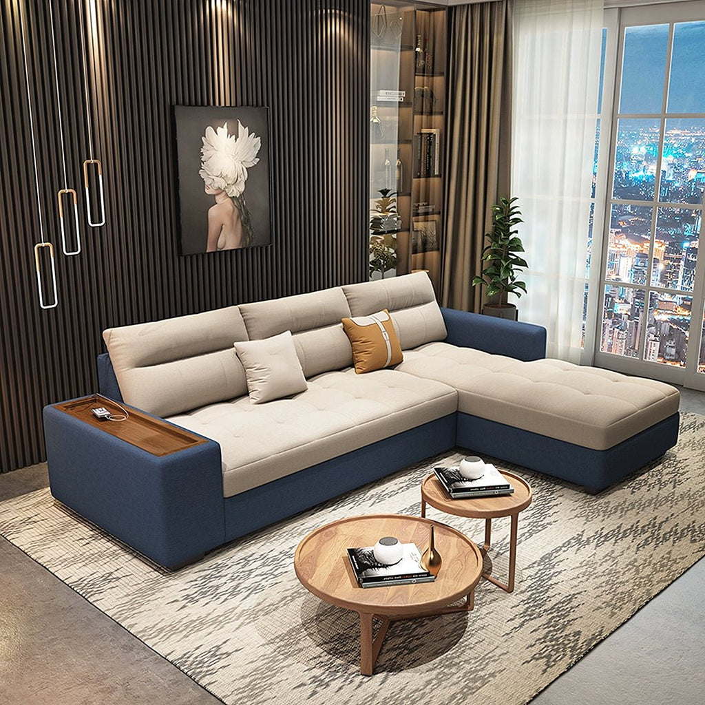 Lobo Sectional Sofa With Storage, Chaise Lounge Sofa Bed - Miola