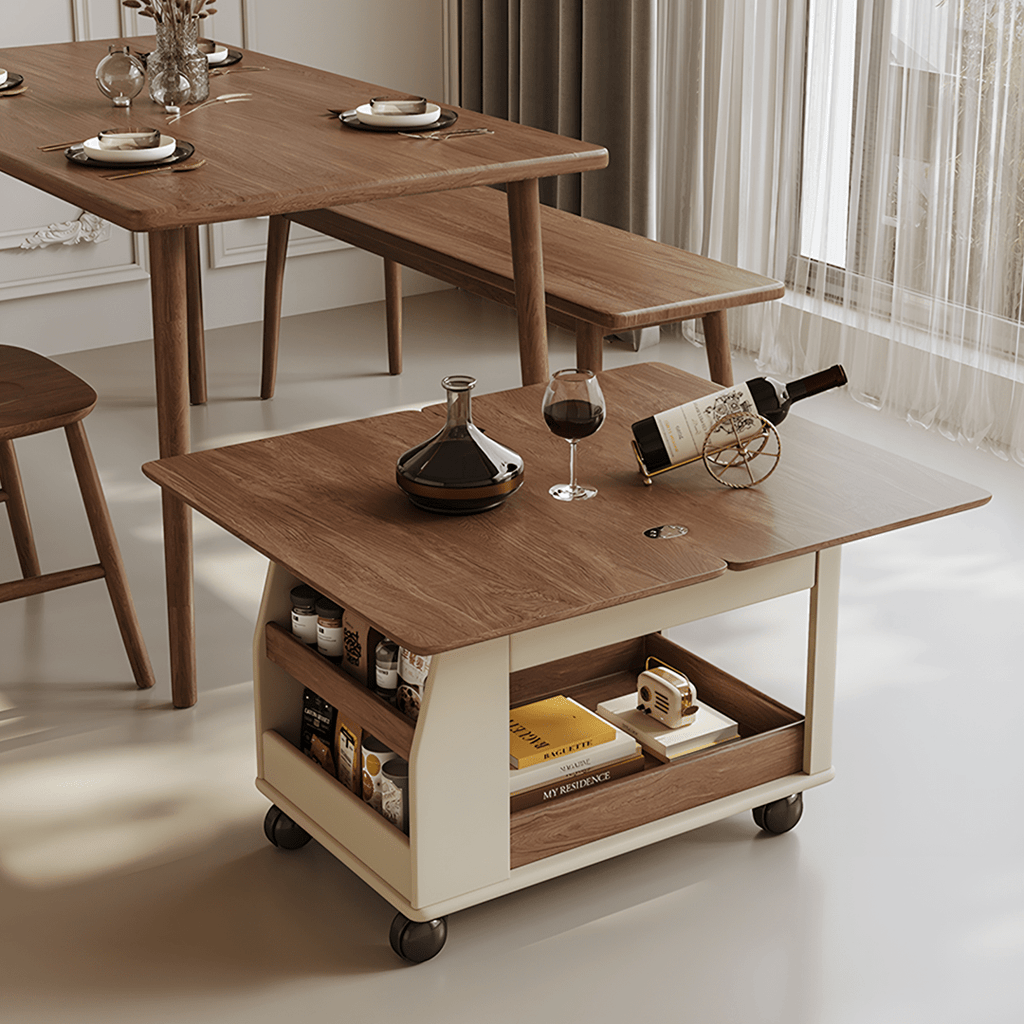 Ruiz Small Coffee table, Lift Up Coffee Table With Storage & Casters - Miola
