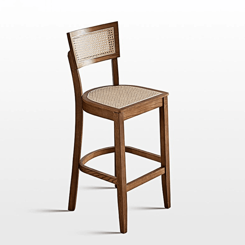 Rico Bar Chair, Rattan & Solid Wood - Miola