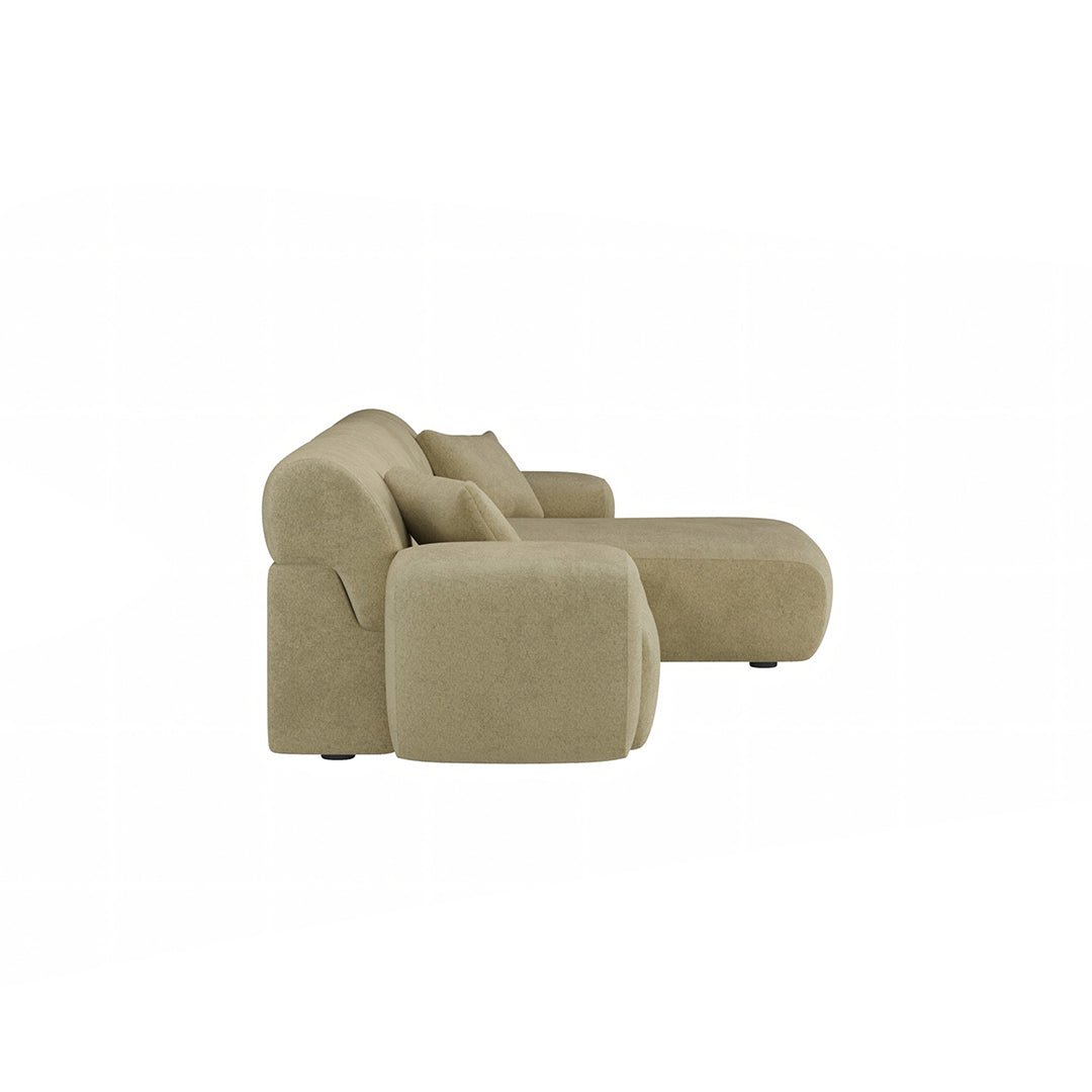 Khatri Three Seater Corner Sofa, Chenille - Miola