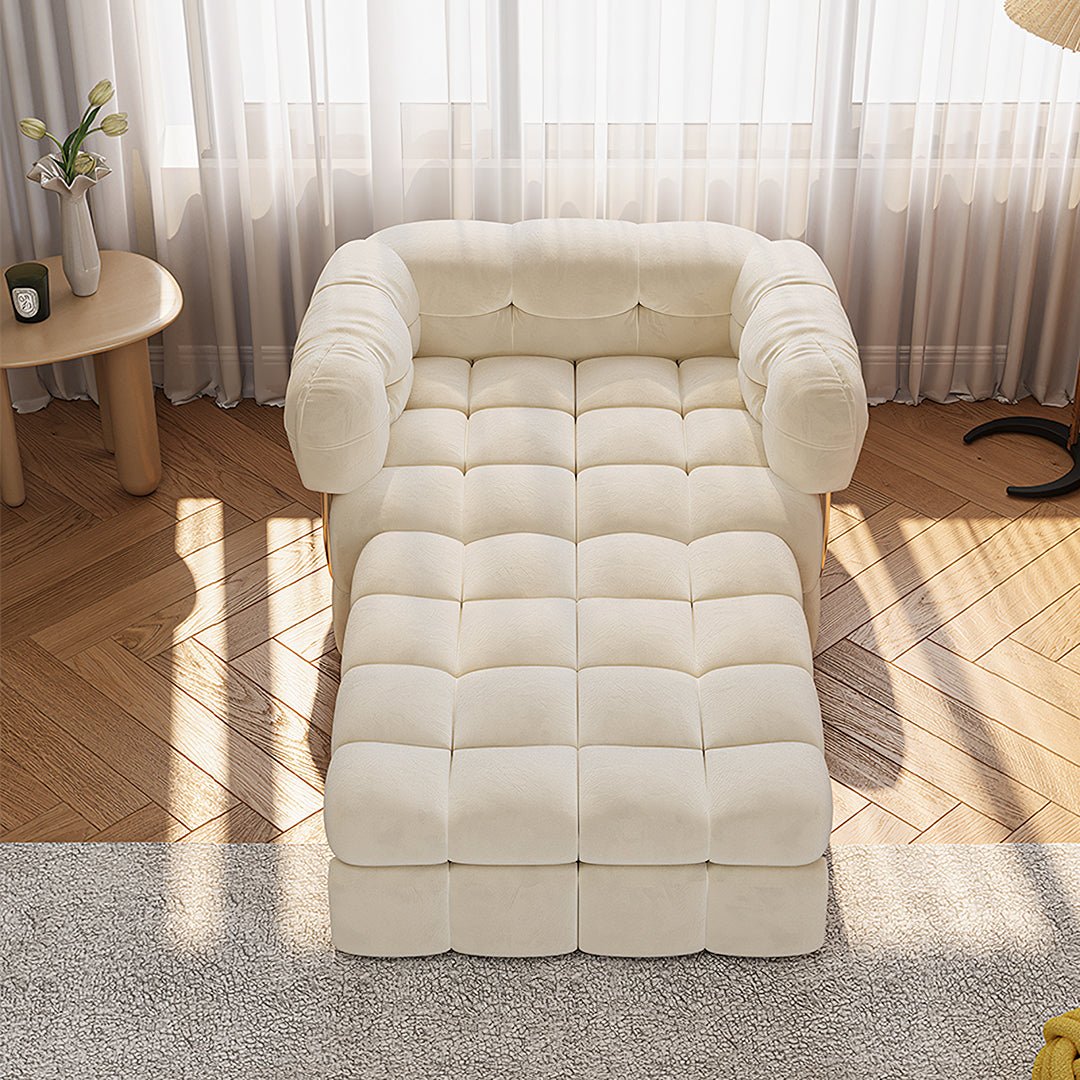Rojas Single Sofa Bed, Armchair Sofa Bed, Cream - Miola