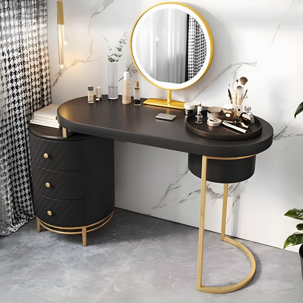 Tandy Dressing Table With LED Mirror, White, Makeup Vanity - Miola