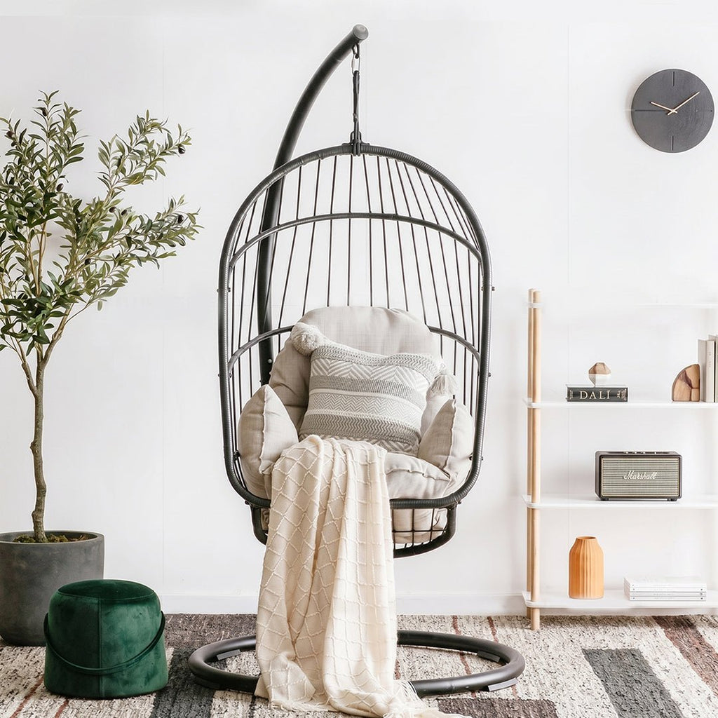 The CAGE Rattan Hanging Chair, Indoor/ Outdoor Furniture - Miola
