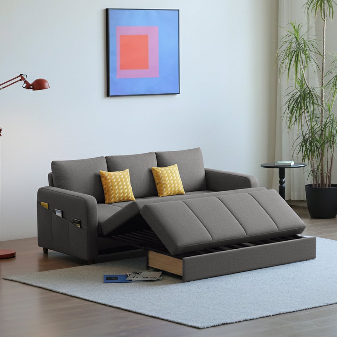 Gabriel Two Seater Sofa Bed, Linen - Miola