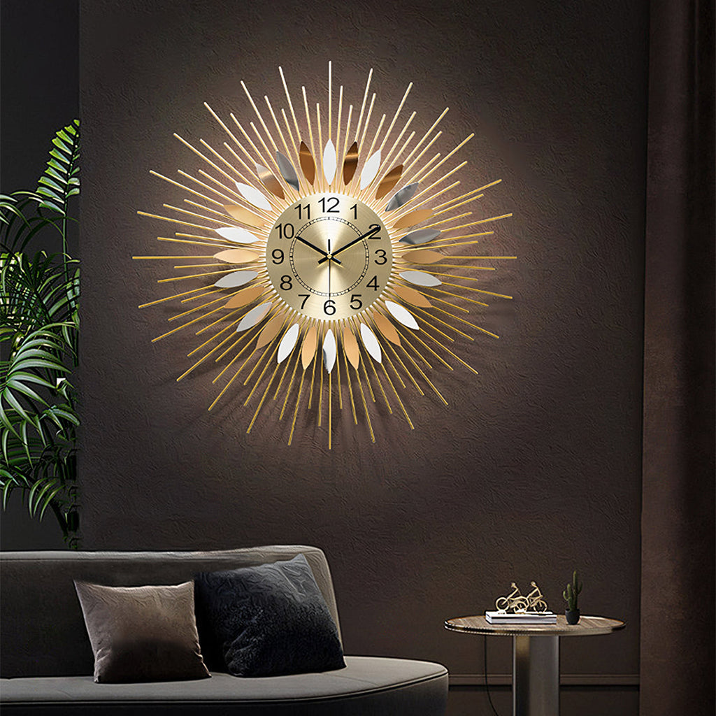 Round Art Deco Wall Clock