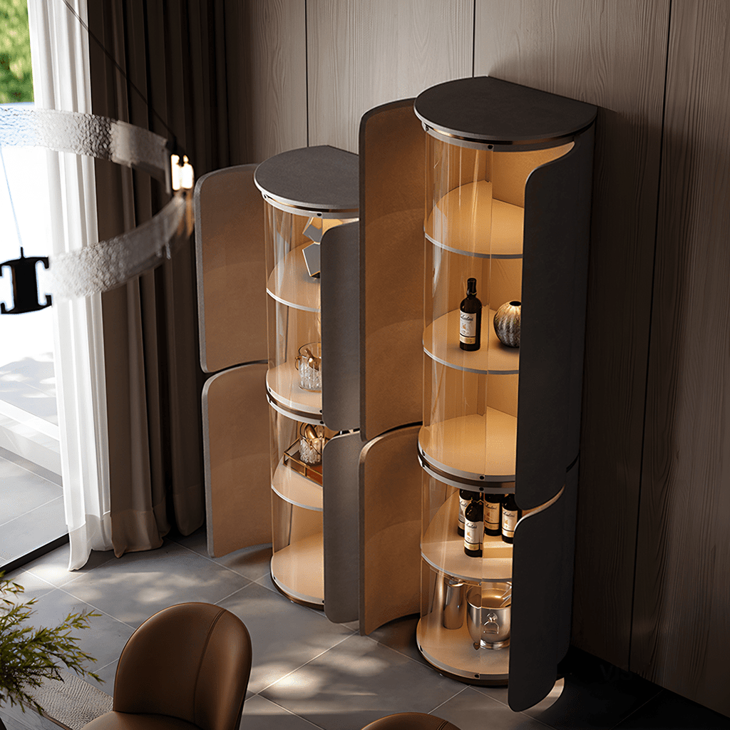 Triton Wine Rack And Wine Cabinet, Leather - Miola