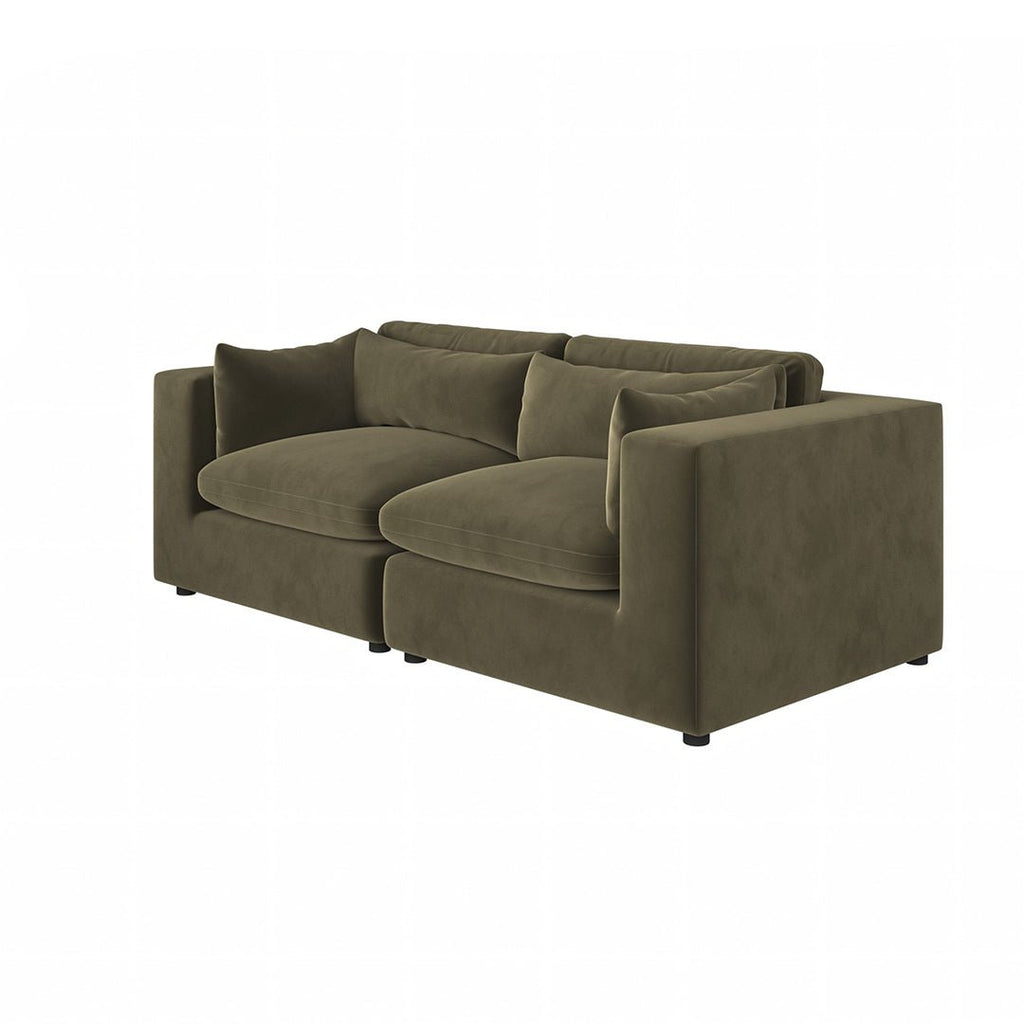 Makhmudov Loveseat Sofa, Two Seater Sofa, Velvet - Miola