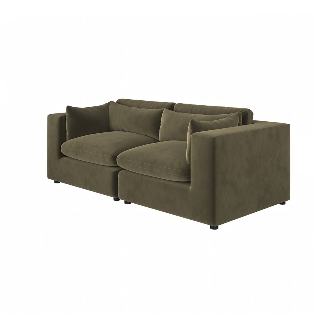 Makhmudov Loveseat Sofa, Two Seater Sofa, Velvet - Miola