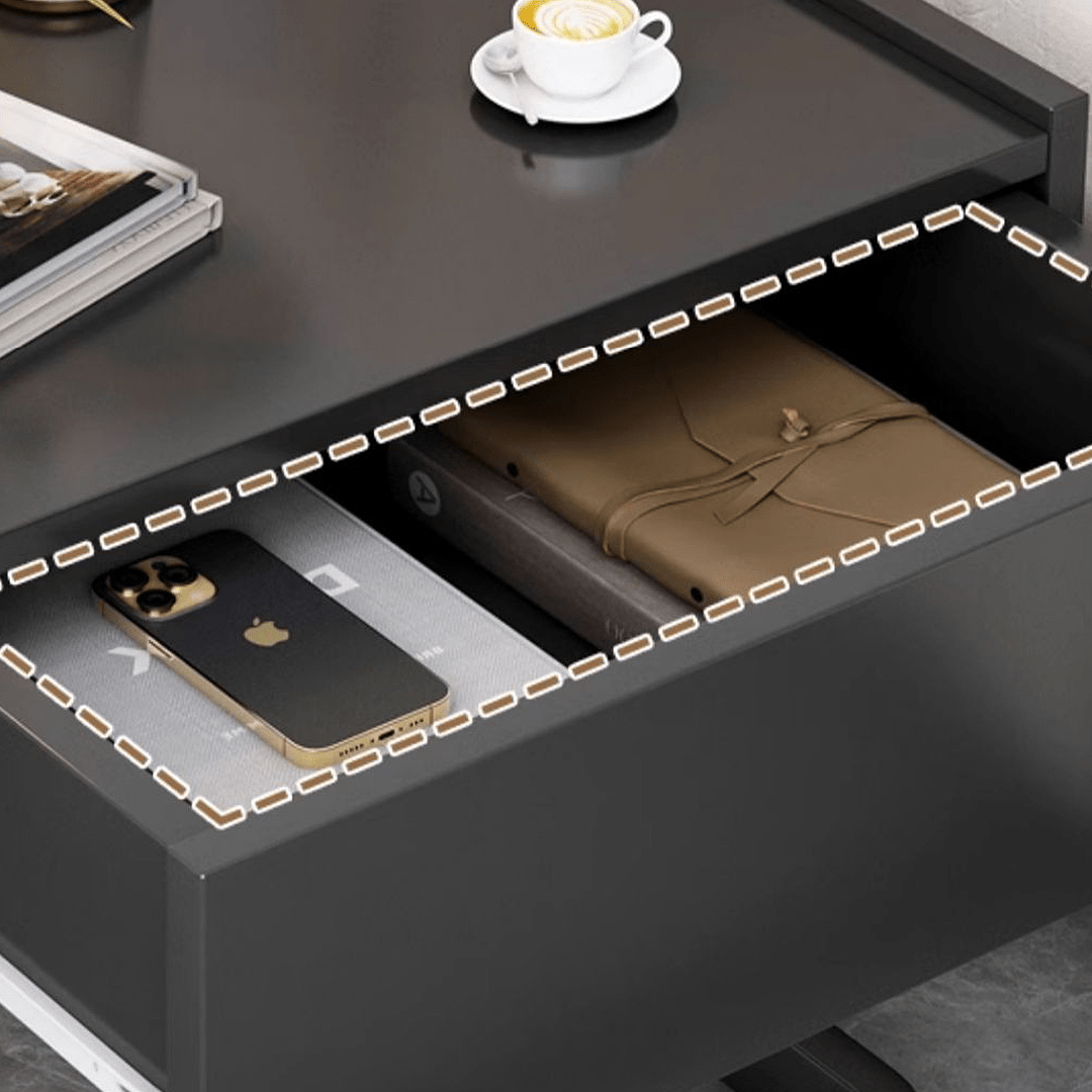 Romina Dark Bedside Table - Miola