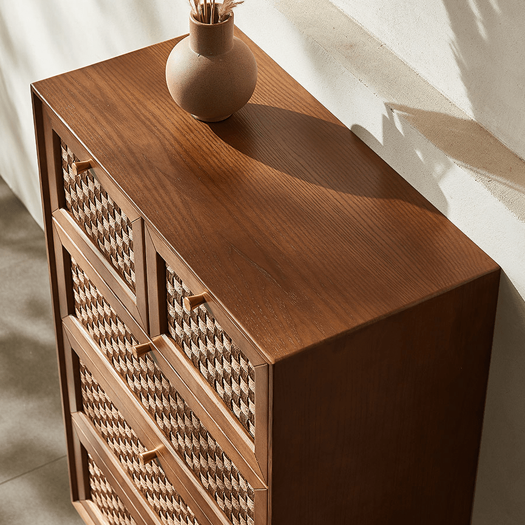 Zulu Art Deco Sideboard, Solid Wood, Walnut - Miola