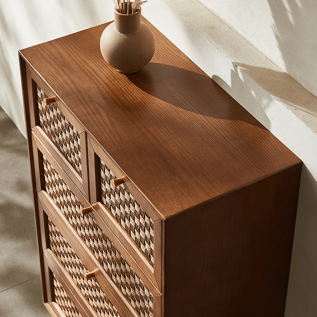 Zulu Art Deco Sideboard, Solid Wood, Walnut - Miola