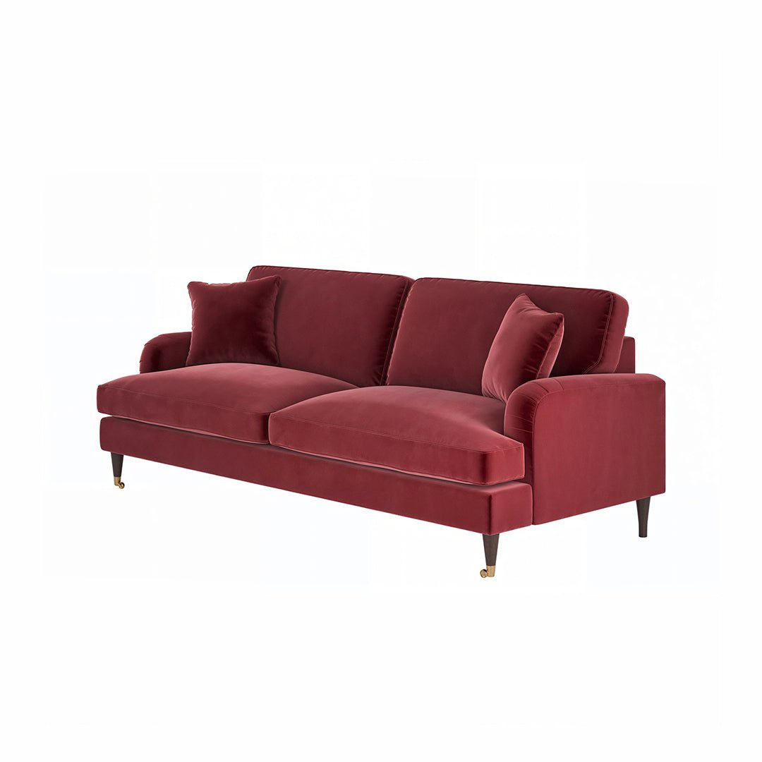 Ismail Two Seater Sofa, Loveseat, Velvet - Miola