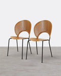 A Set of 2 Conker Dining Chair, Solid Wood - Miola