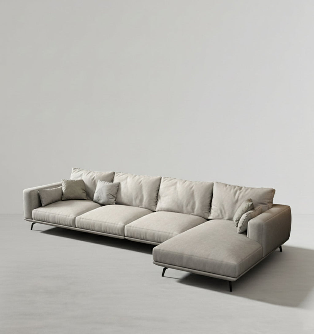 NR23 Three Seater Corner Sofa, Leathaire - Miola
